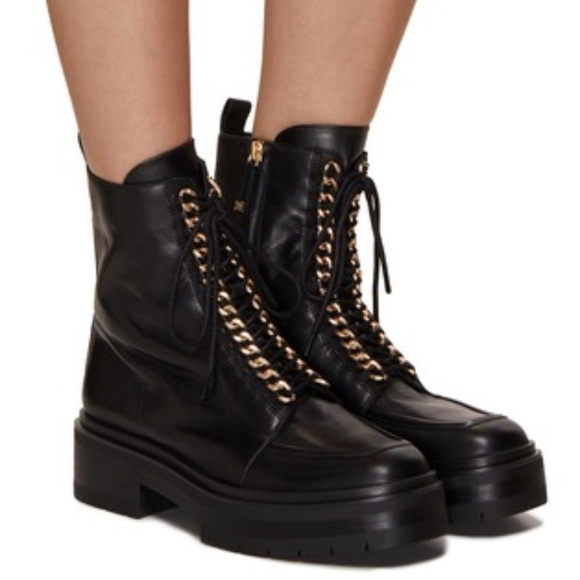 Sam Edelman Shoes - NEW! Sam Edelman Lovrin Women’s Black Leather Combat Boots Size 6